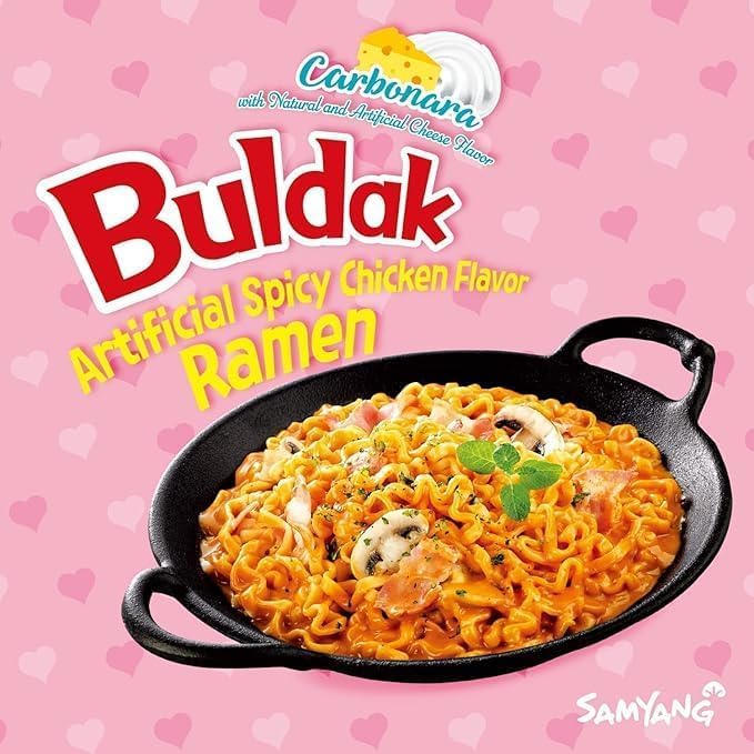 Samyang Hot Chicken Flavour Buldak Ramen Carbonara Noodles 40 x 130g (CASE)