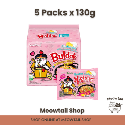 Samyang Hot Chicken Flavour Buldak Ramen Carbonara Noodles 5 x 130g