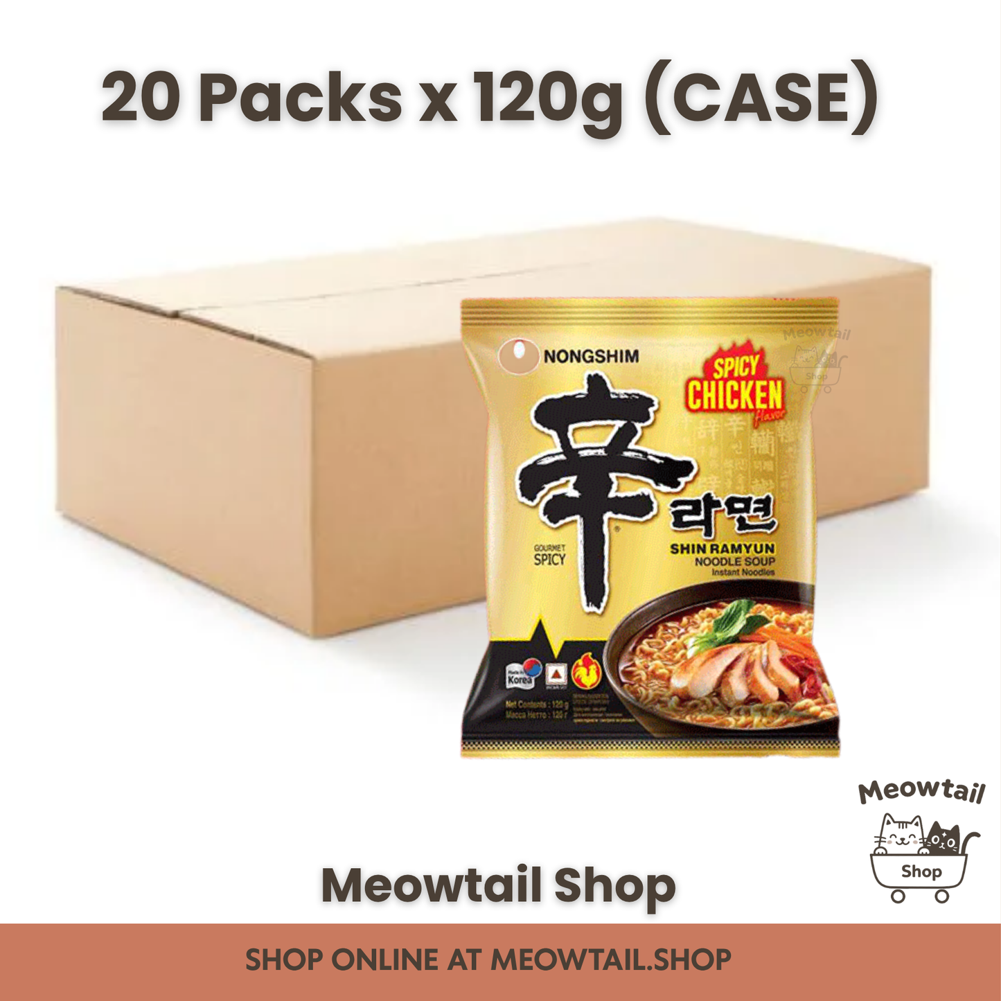 Nongshim Shin Ramyun Chicken Flavor 20 x 120g (CASE)