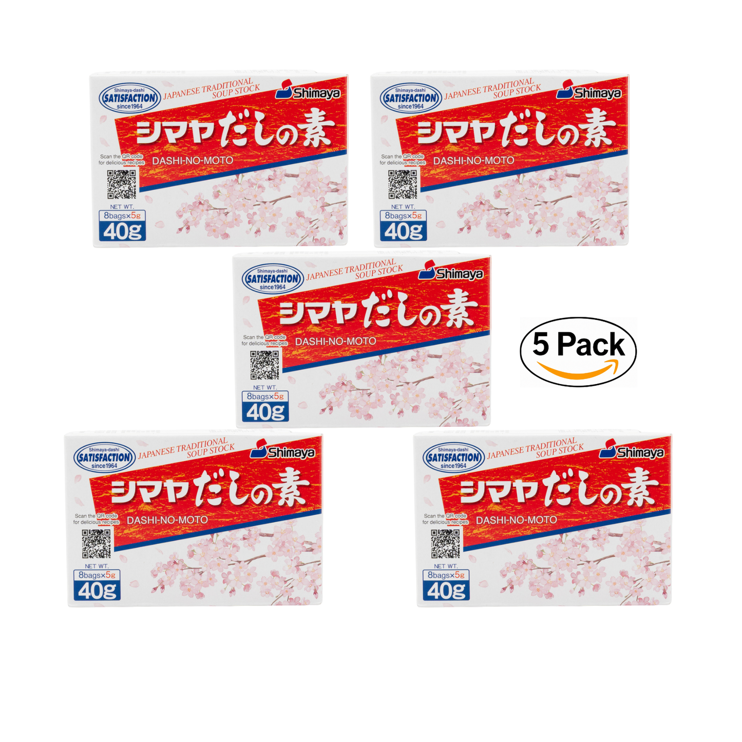 Shimaya Dashi Bonito Soup Stock 40g x 5 Packs, Udon Soup Base, Japanese Stock