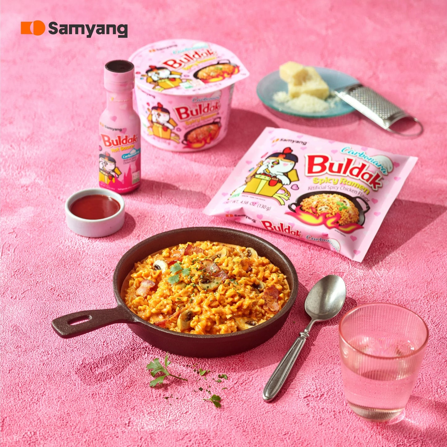 Samyang Hot Chicken Flavour Buldak Ramen Carbonara Noodles 40 x 130g (CASE)