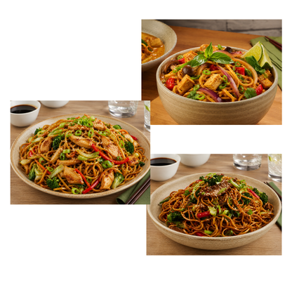 Lucky Boat No.1 Thick Noodle 9 kg, Chinese Chow Mein, Restaurant Quality, Stri-Fry, Egg free, Vegans and Vegetarians