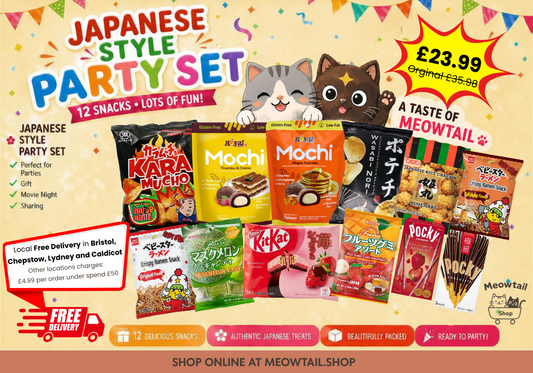 Japanese Style Snack Party Set – 12 Snacks | Candy, Chips, Mochi & Chocolate | Gift Set