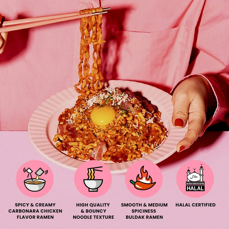 Samyang Hot Chicken Flavour Buldak Ramen Carbonara Noodles 40 x 130g (CASE)