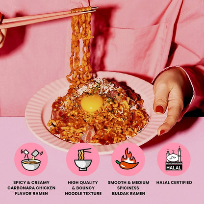 Samyang Hot Chicken Flavour Buldak Ramen Carbonara Noodles 40 x 130g (CASE)