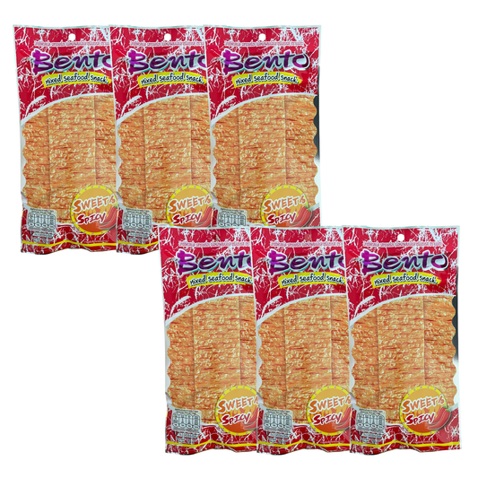 Bento Thai Mixed Seafood Squid Snack Sweet & Spicy 20g (Pack of 6)
