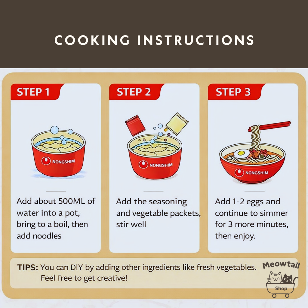 Nongshim Shin Ramyun Spicy Instant Noodles, Ramen&nbsp; 5 x 120g (Multi)