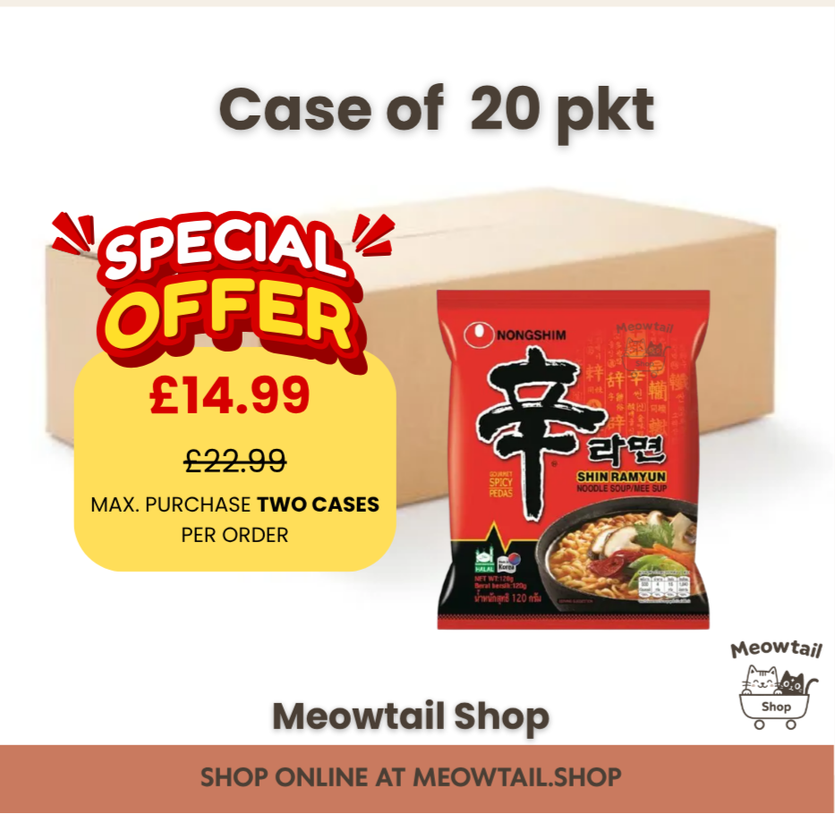 Nongshim Shin Ramyun Spicy Instant Noodles, Ramen 20 x 120g (CASE)