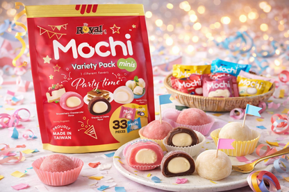 Royal Family (RF) Gluten Free Mochi - Variety Pack 495g (Strawberry Cheesecake / Tiramisu & Creme / Vanilla Creme Flavor)