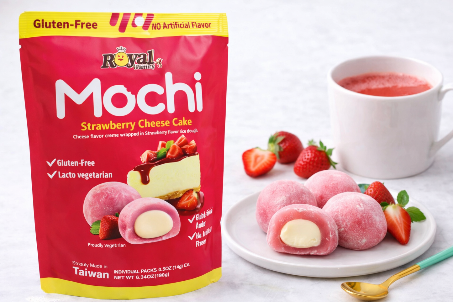 Royal Family (RF) Gluten Free Mochi - Strawberry Cheese Cake 180g