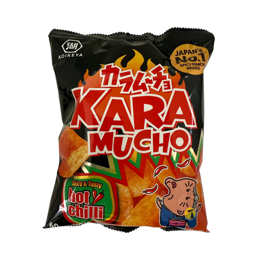 KOIKEYA, Karamucho Hot Chilli Potato Chips (Flat, Black) Crisps 60g
