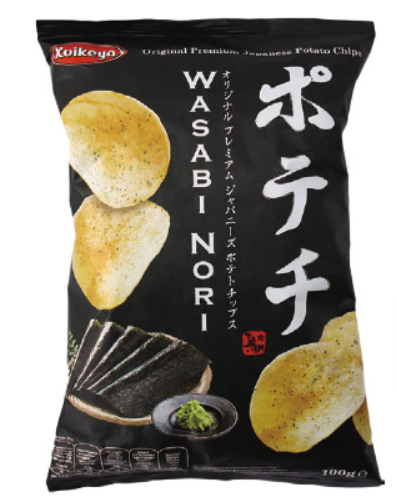 KOIKEYA, Wasabi Nori Seaweed Potato Chips Crisps 100g