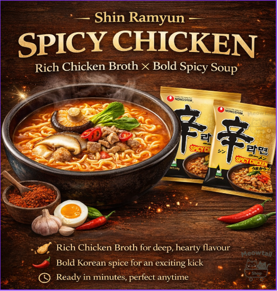 Nongshim Shin Ramyun Chicken Flavor 120g x 5 Packs