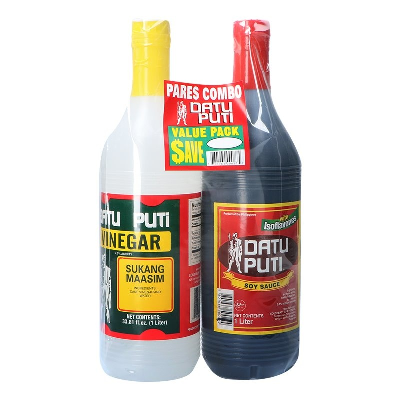 Datu Puti Value Pack - Vinegar 1000 ml and Soy Sauce 1000 ml