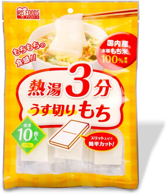 IRIS OHYAMA Mochi, rice cake, thinly sliced rice cake, individually packaged,10 pieces, 270g