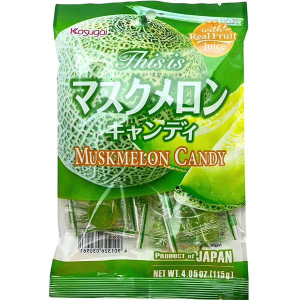 Kasugai with Real Fruit Juice Muskmelon Candy 115g
